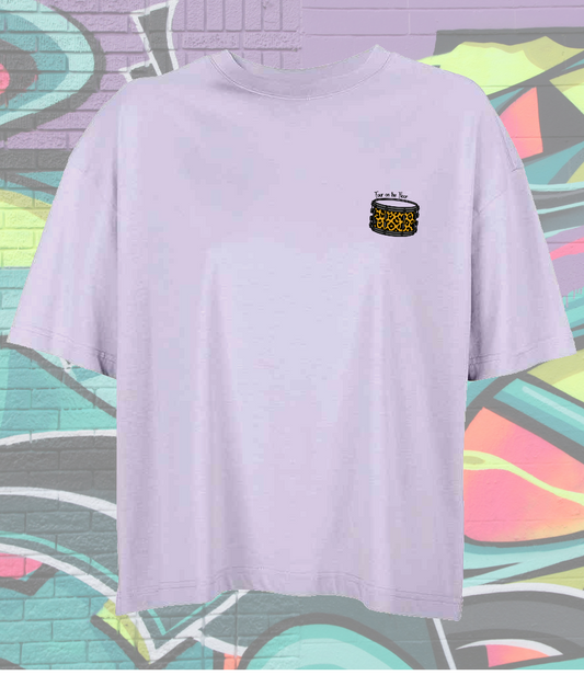 Caisse Claire Léopard Boxy Oversized T-Shirt | Lilac