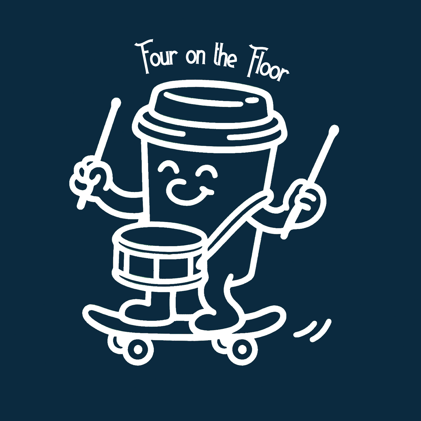 Sippy the Coffee Cup T Shirt | Ladies | French Navy