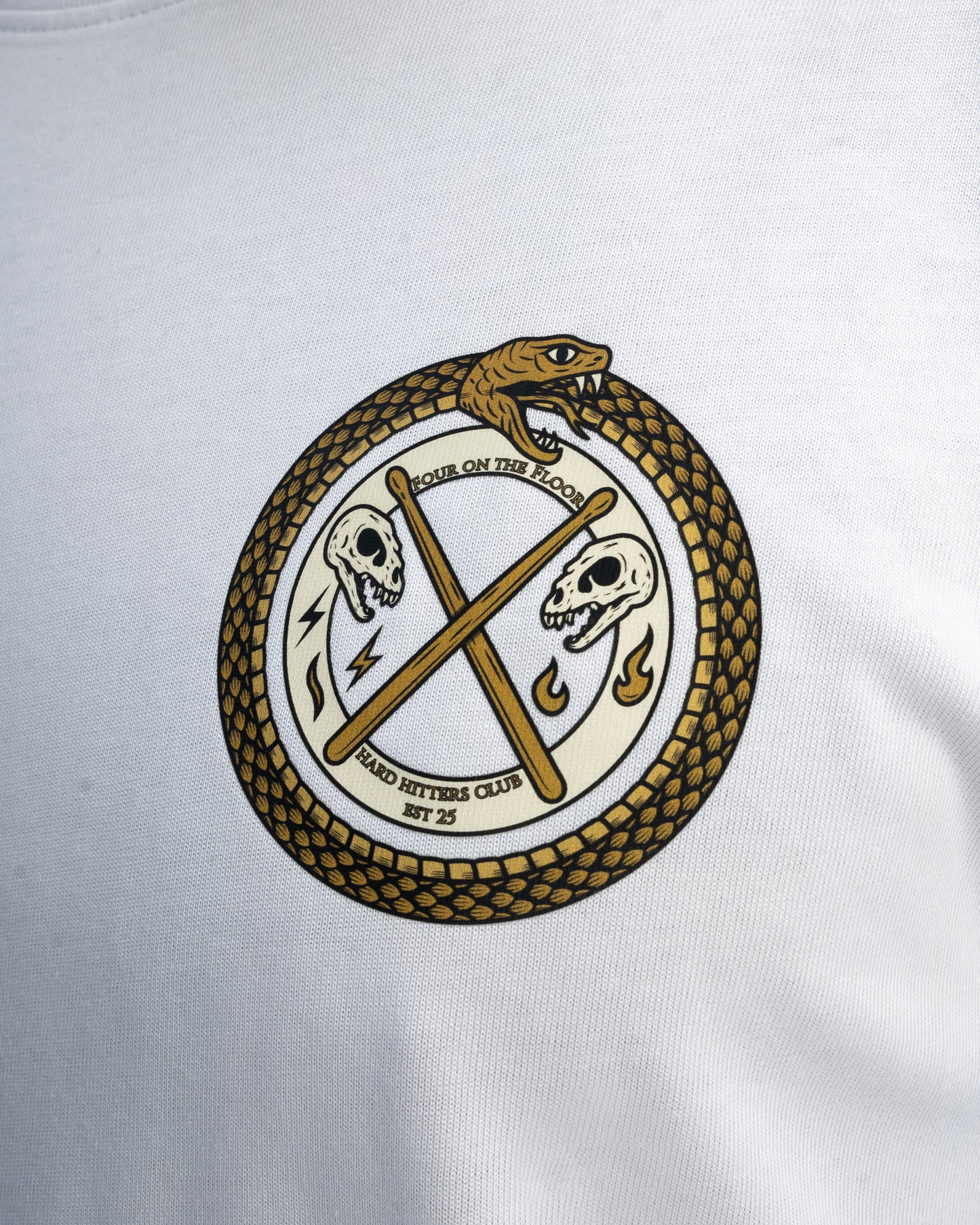 Hard Hitters Club T Shirt White