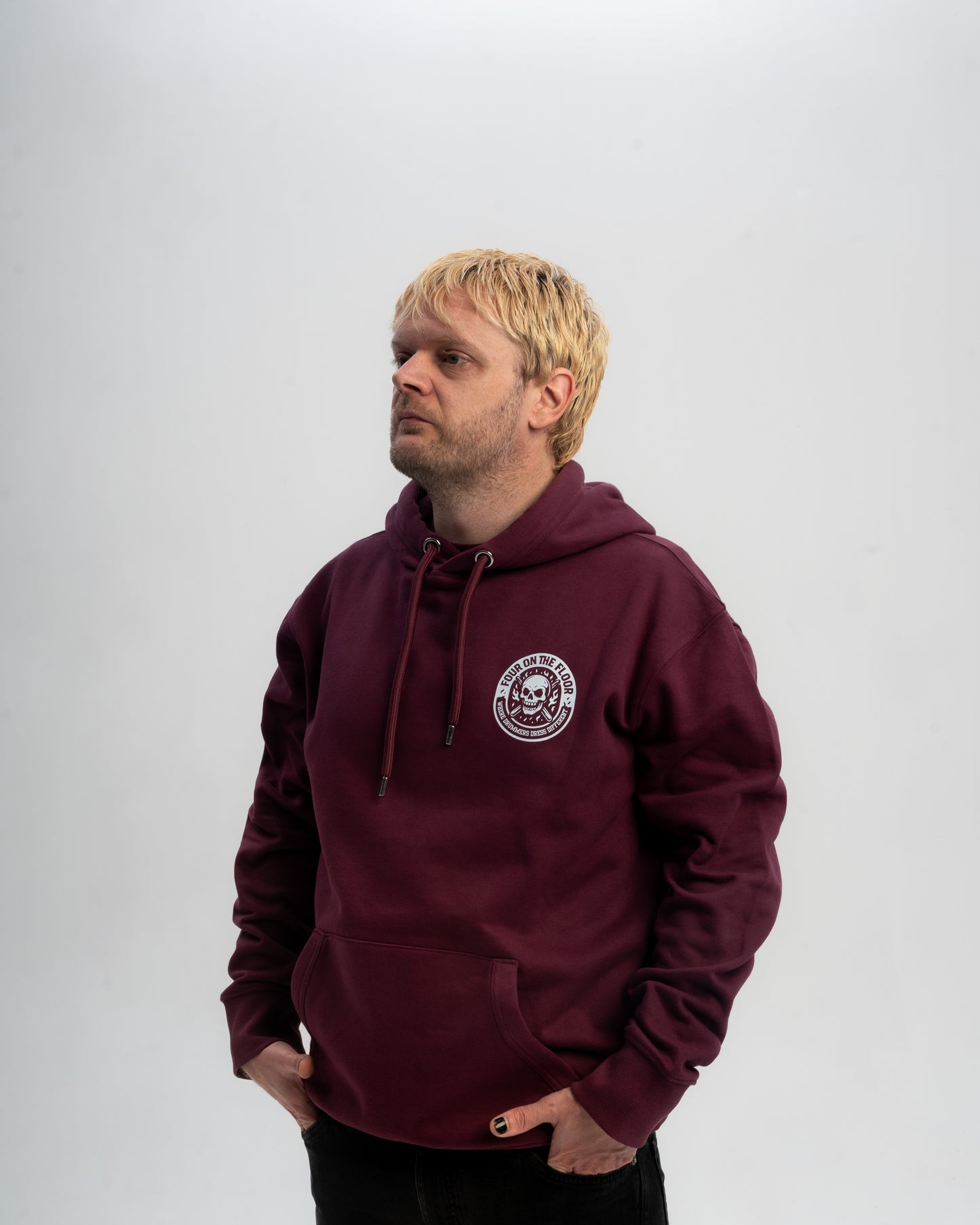 Rocker Crest Hoodie Burgundy