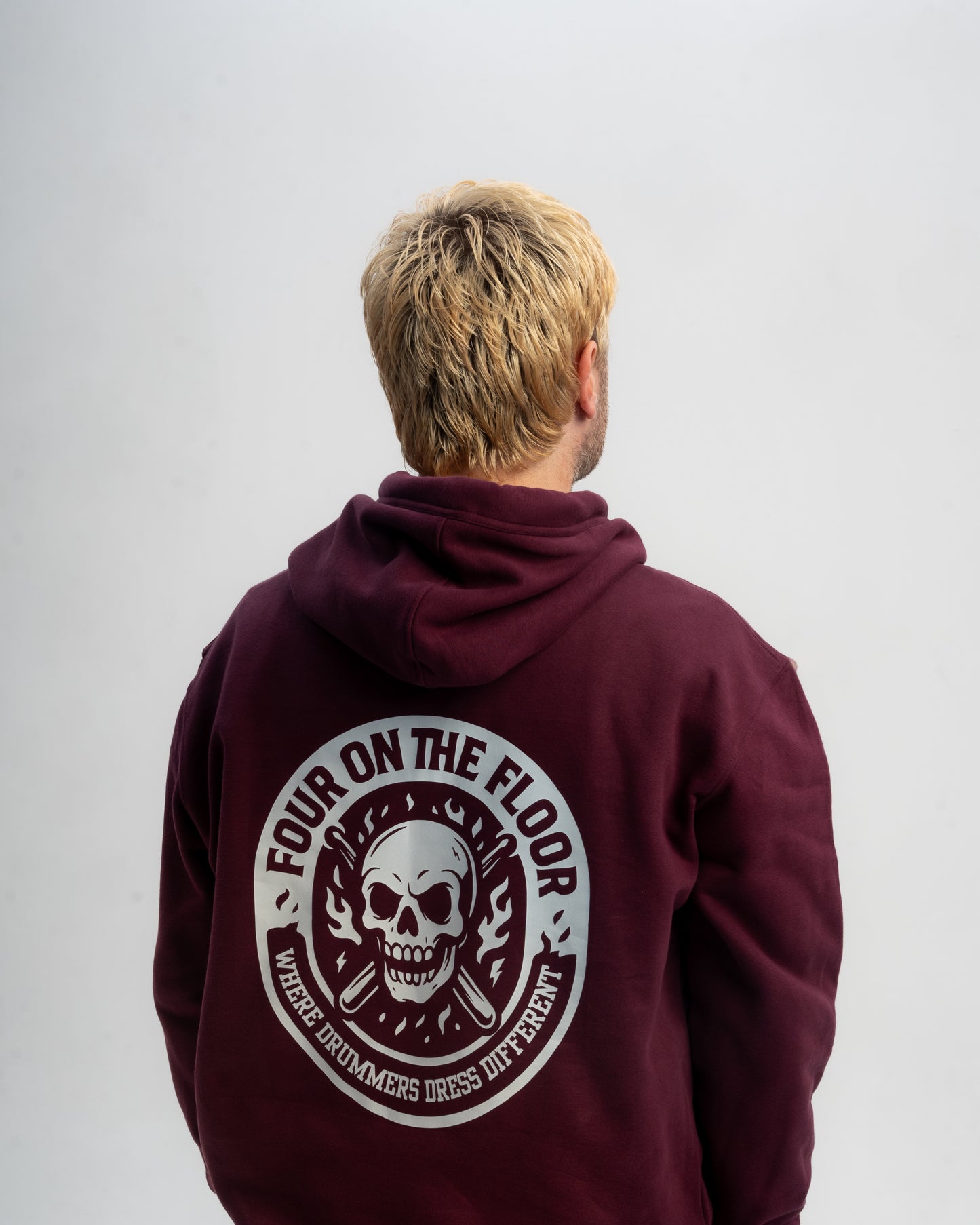 Rocker Crest Hoodie Burgundy
