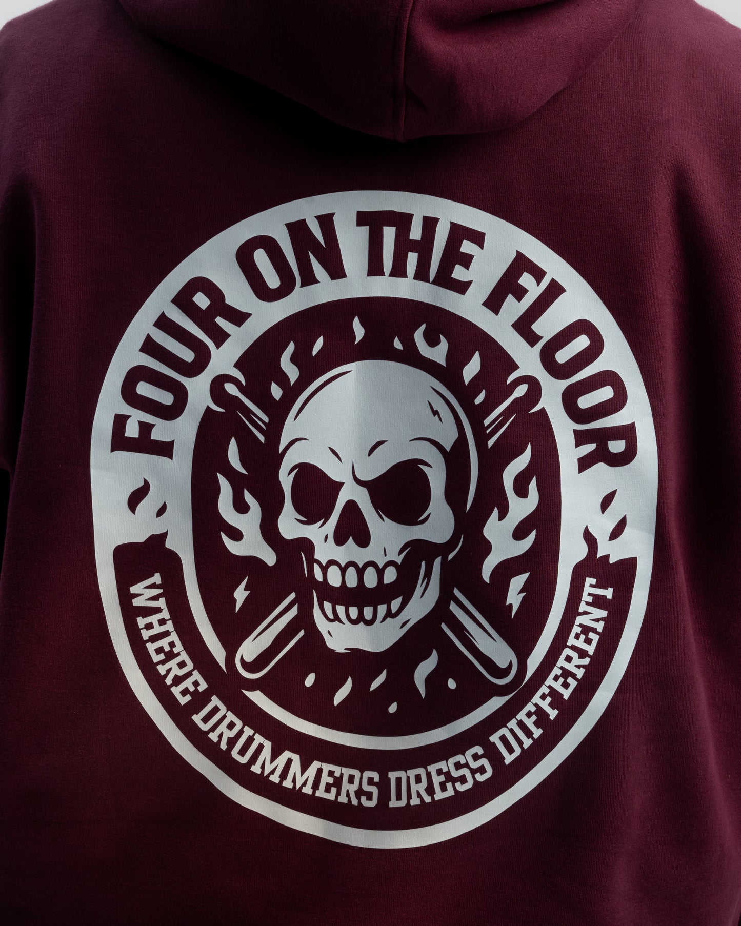 Rocker Crest Hoodie Burgundy