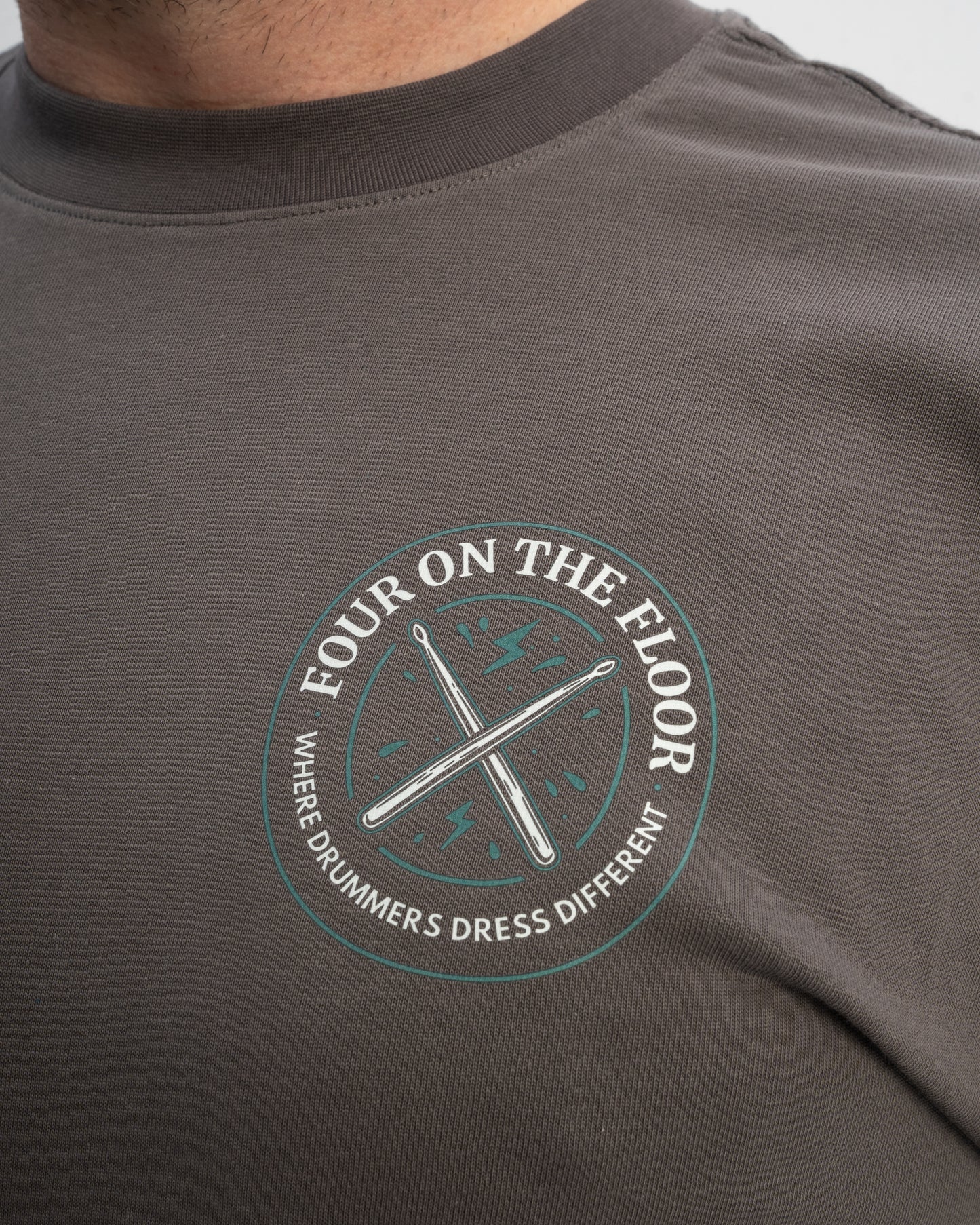 Where Drummers Dress Different T Shirt Charcoal