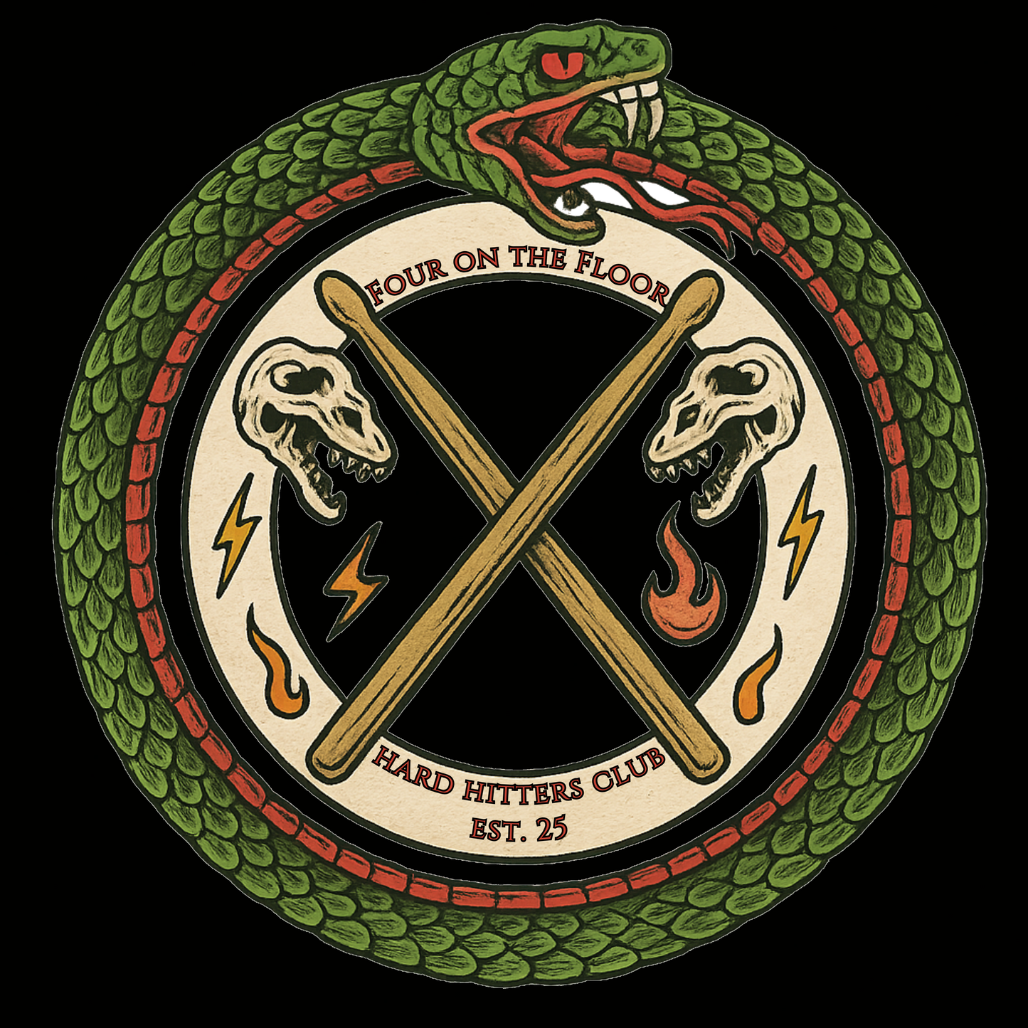 Hard Hitters Club T Shirt Black