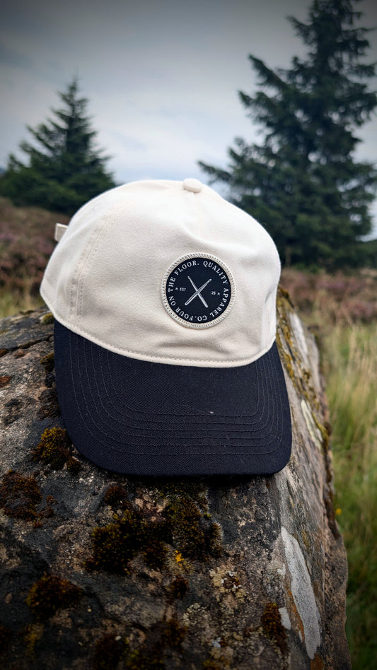 Dad Cap | Natural Stone with Panther Black Peak