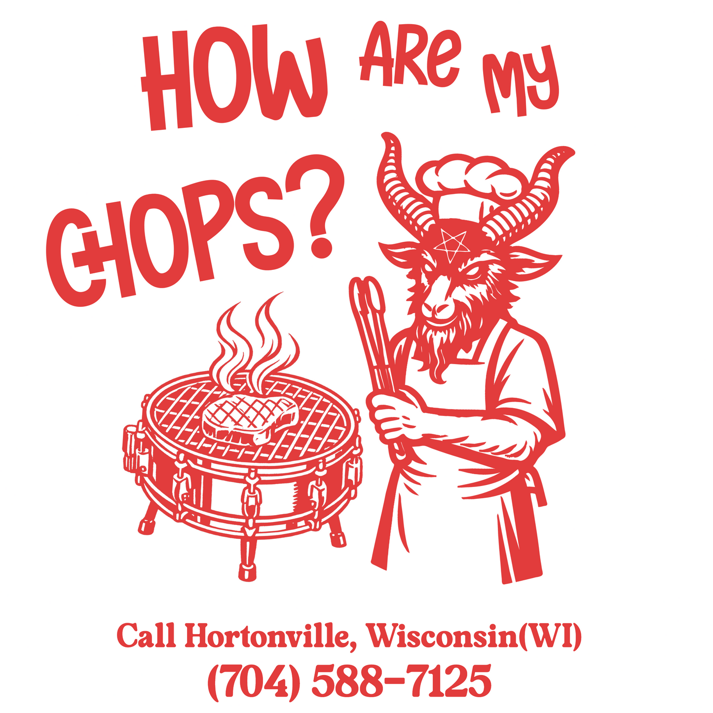 How are my chops? | T Shirt | Polar White
