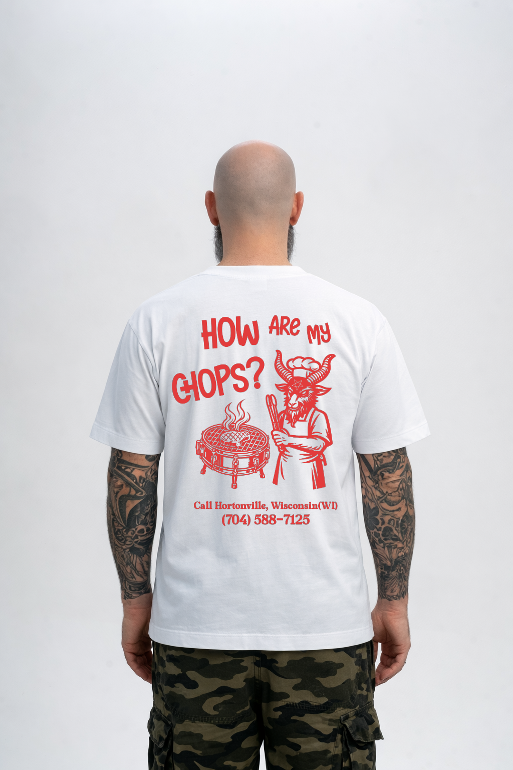 How are my chops? | T Shirt | Polar White